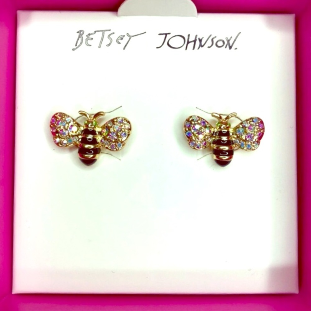 NWT- Betsey Johnson Bee Stud Earrings